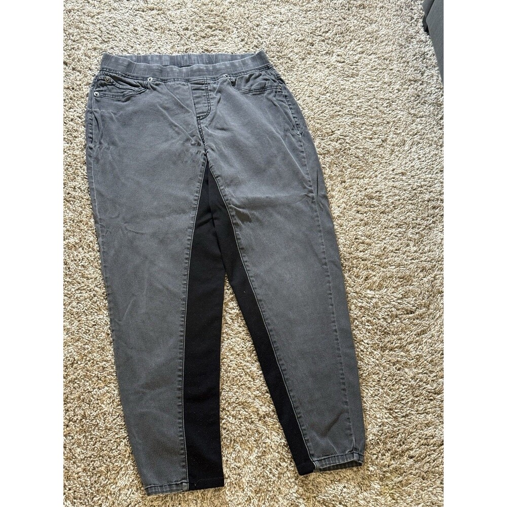 Avenue Jeans Gray Stretch Skinny Jeggings Pull On Womens Plus Size 14/16